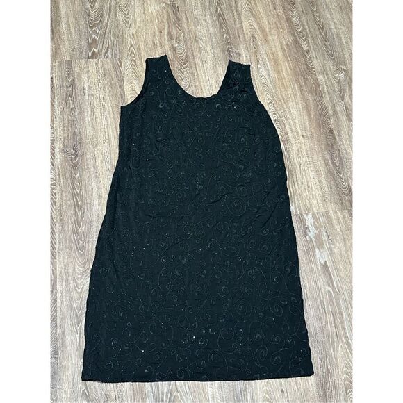Onyx Nite beaded sheath dress formal 20 2X party cocktail formal - Picture 1 of 10